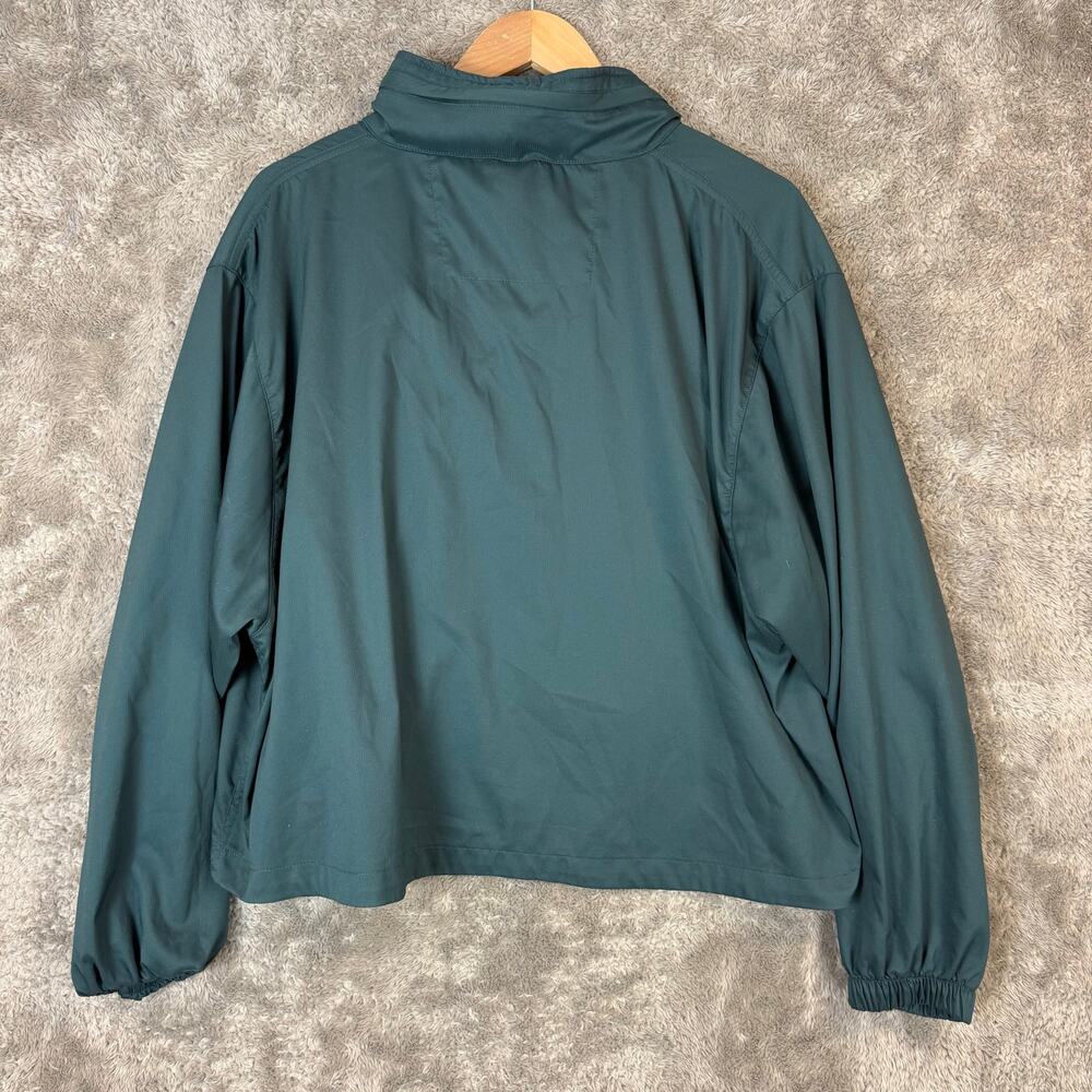 Girlfriend Collective Green Hummingbird 1/2 Zip Windbreaker Jacket Hoodie XL - Picture 4 of 15